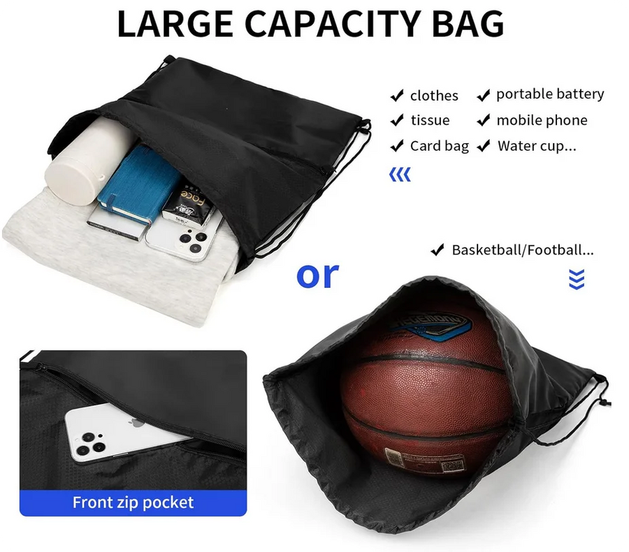 Custom Polyester Drawstring Bag | Promotional Gym Backpack