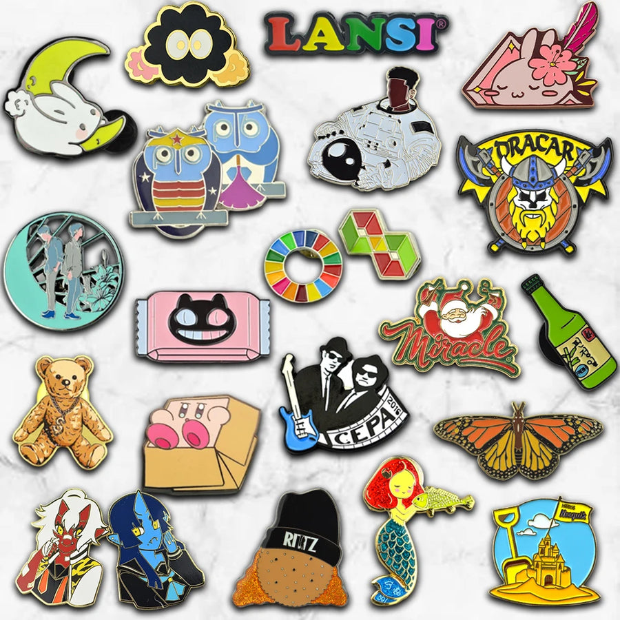 Custom Metal Enamel Lapel Pins with Logo | Factory Direct MOQ 100