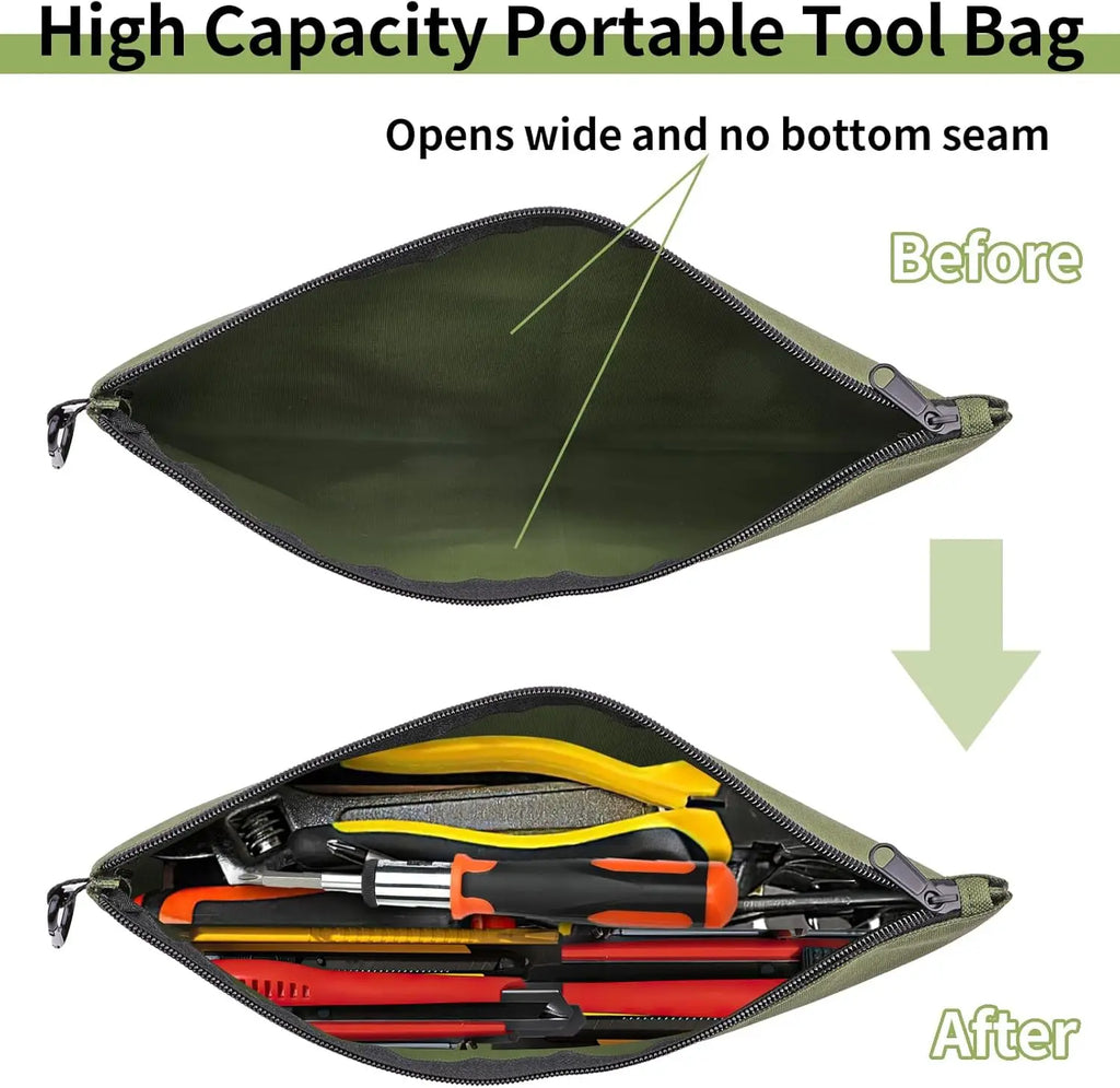 600D PVC Coated Nylon Tool Bag | Zipper Pouch
