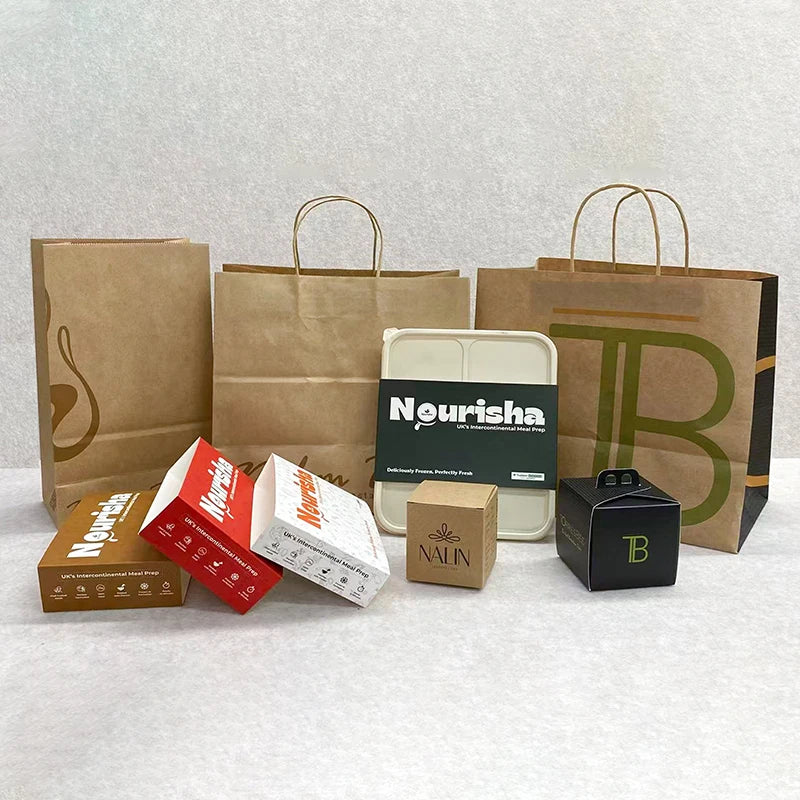 Kraft Paper Tote Bags | 5,000 Pcs MOQ, Custom Handle | Recyclable