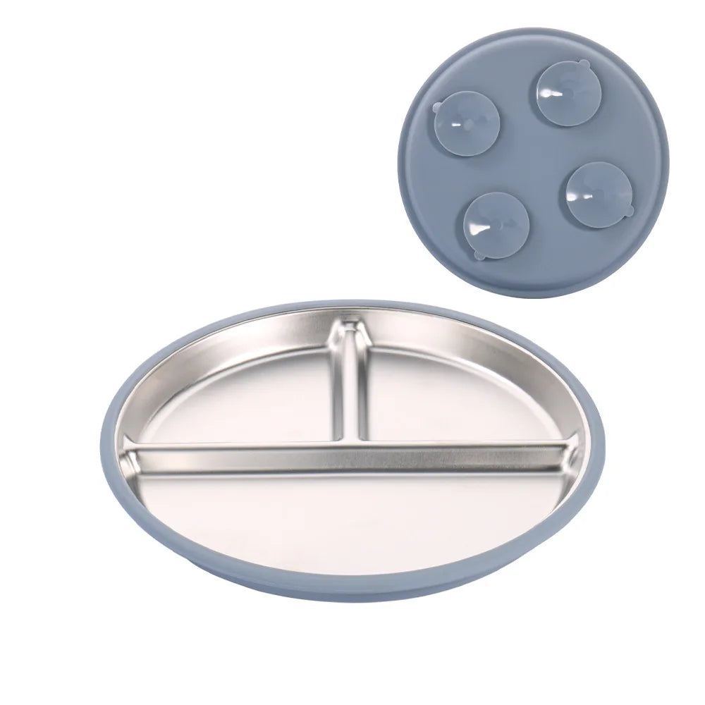 Custom 304 Stainless Steel Children's Plates with Logo | MOQ 10