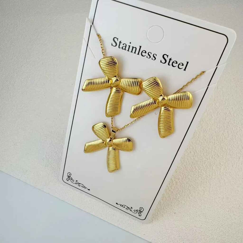 Custom 18K Gold Plated Stainless Steel Jewelry Set | MOQ 2
