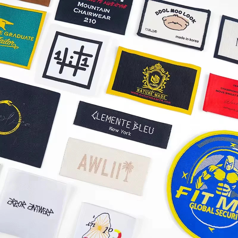 End Fold Woven Garment Labels | OEKO-TEX, BSCI, GRS Certified | 100 MOQ | Custom Logo