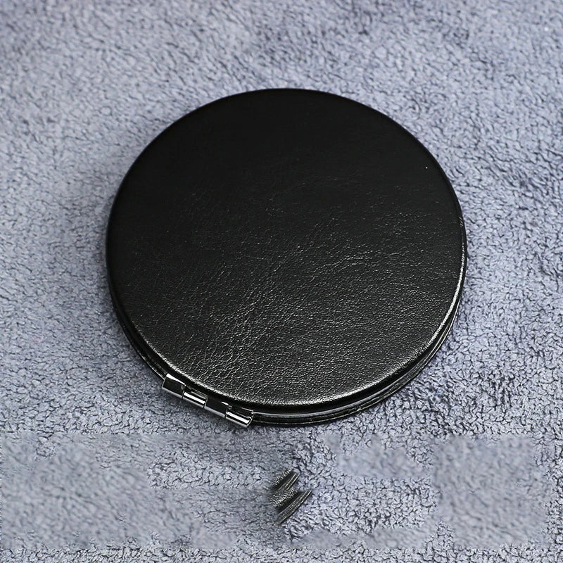 PU Leather Pocket Mirrors | Double-Sided with Logo | Custom