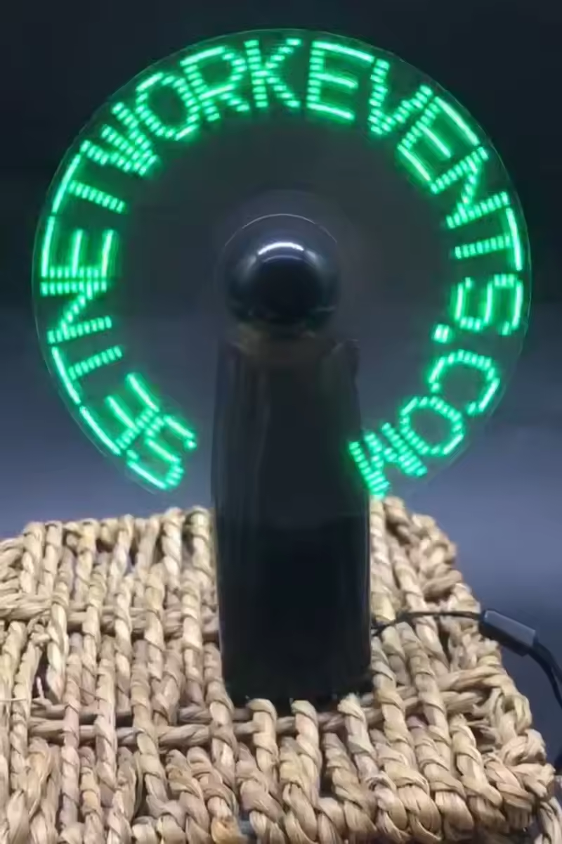 Custom LED Fan 11.6cm | Portable Message Display | Wedding Concert Giveaways