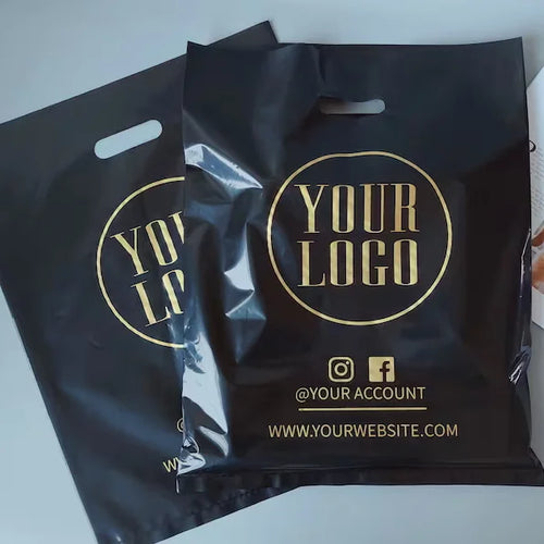 Custom Die Cut Plastic Shopping Bags | LDPE/HDPE with Gravure Printing, Wholesale