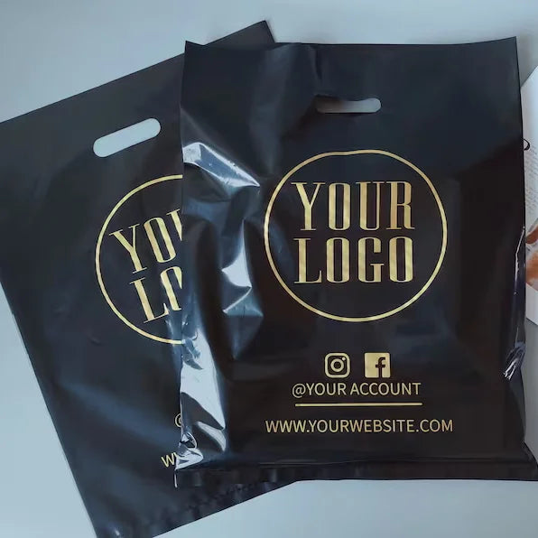Custom Die Cut Plastic Shopping Bags | LDPE/HDPE with Gravure Printing, Wholesale