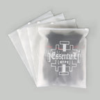 Custom Plastic T-Shirt Bags | Frosted Zip Lock | MOQ 100