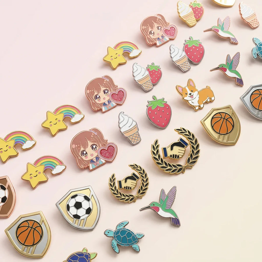 Custom Enamel Pins with Logo | Soft & Hard Enamel, 50 MOQ