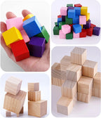 Custom 2-Inch Pine Wooden Cubes | Engraving Available | 500-Piece MOQ