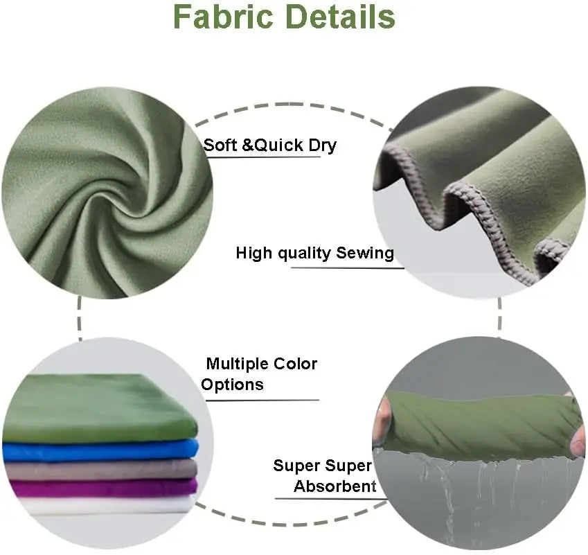 Custom Microfiber Sport Towel with Logo | Quick-Dry, 200gsm, 50 MOQ, 6 Sizes
