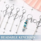 Custom DIY Beadable Keychain Kit | Metal Bars & Silicone Beads | MOQ 10