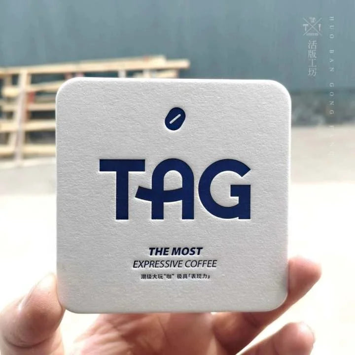 Custom Printed Paper Coasters with Logo | MOQ 500