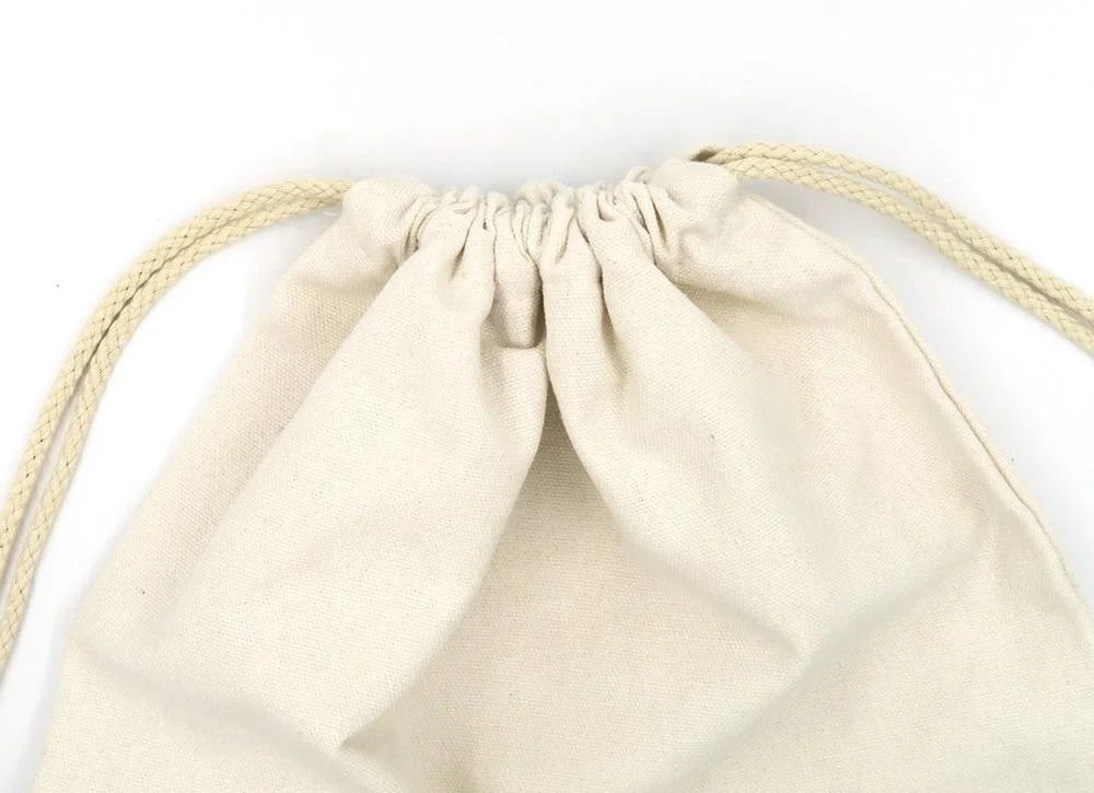 Custom Cotton Canvas Bag | Eco-Friendly | Drawstring | Custom Logo | 50 MOQ