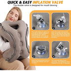 Custom Logo Inflatable Neck Travel Pillow for Airplane Sleeping