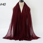 Wholesale Polyester Scarves: 105 Colors, 10-Day Lead, 90x180cm | Spring/Summer Women's Fashion