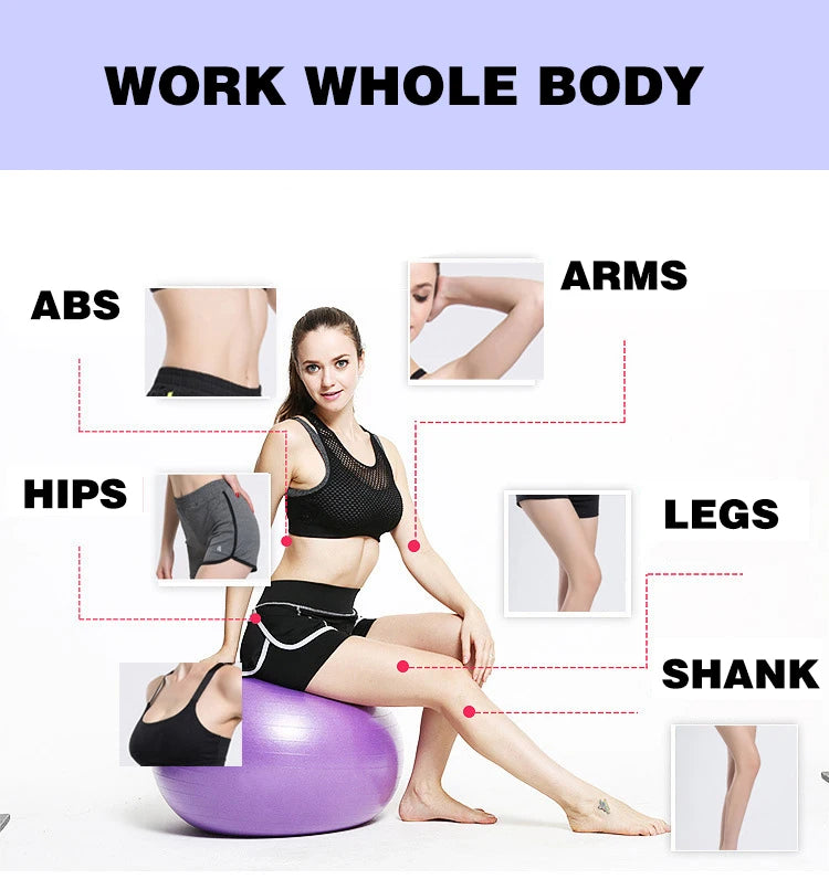 Custom Anti-Burst Exercise Ball | 55/65/75cm | 50 MOQ | Quick Pump