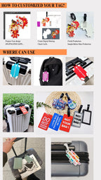 Custom 3D Silicone Luggage Tag — 31-Day Lead, Custom Shapes
