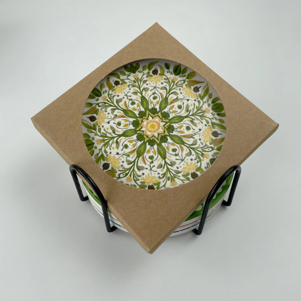 Custom Ceramic Coasters with Cork Base | Sublimation Print MOQ 100