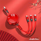 Custom Multi-Connector Charging Cable with Printed Logo Disc