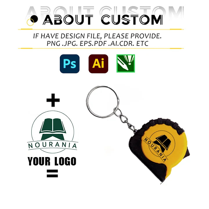 Custom Mini Tape Measure Keychain | 500 Pcs MOQ Steel Promotional Gift