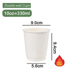 8oz Custom Printed Double Wall Paper Coffee Cups with Lids | MOQ 5000