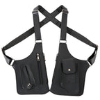 Vintage PU Chest Sling Bag | Embossed Logo Anti-Theft