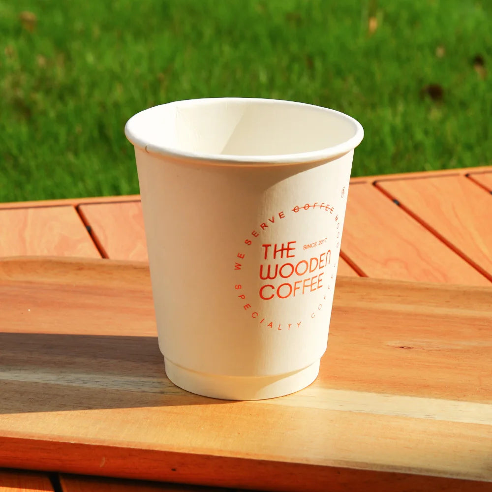 Custom Double Wall Paper Cups with Logo | MOQ 500