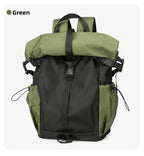 Modern Foldable Roll-Top Nylon Backpack | Unisex School & Travel