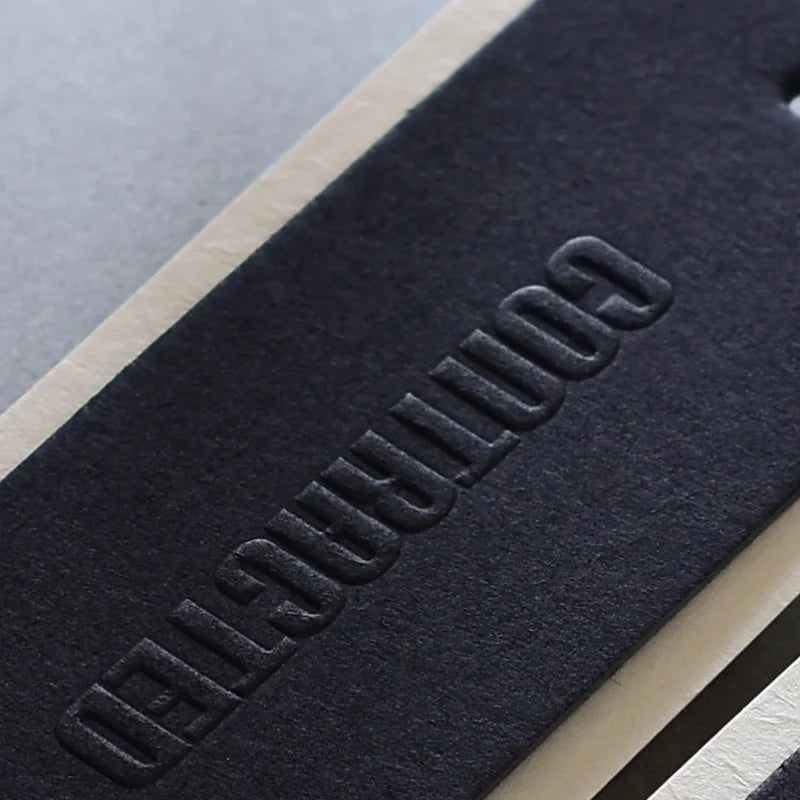 Custom Embossed Clothing Hang Tags with String for Apparel Branding