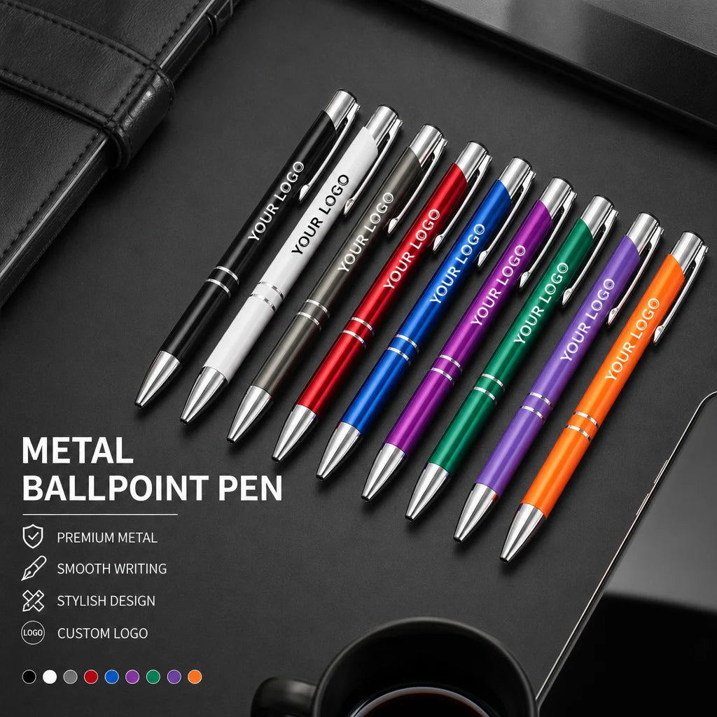Custom Metal Pen with Logo | UV Printing | 1pc MOQ | 15-Day Lead