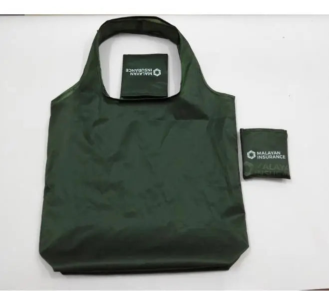 Custom Reusable Polyester Tote Bags 100 MOQ | Foldable Eco-Friendly Promo
