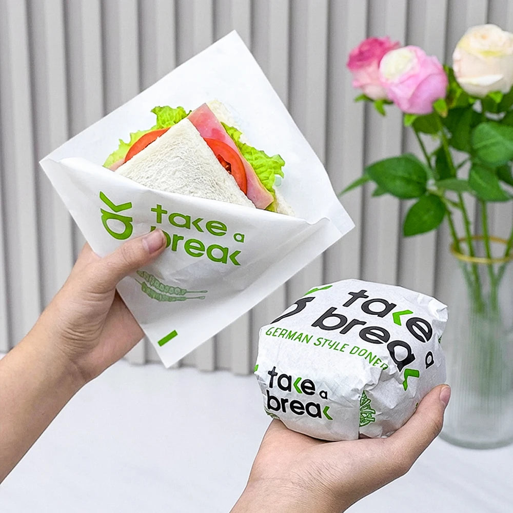 Custom Food Wrapping Paper | FDA Certified | Biodegradable PE Coated | Bulk