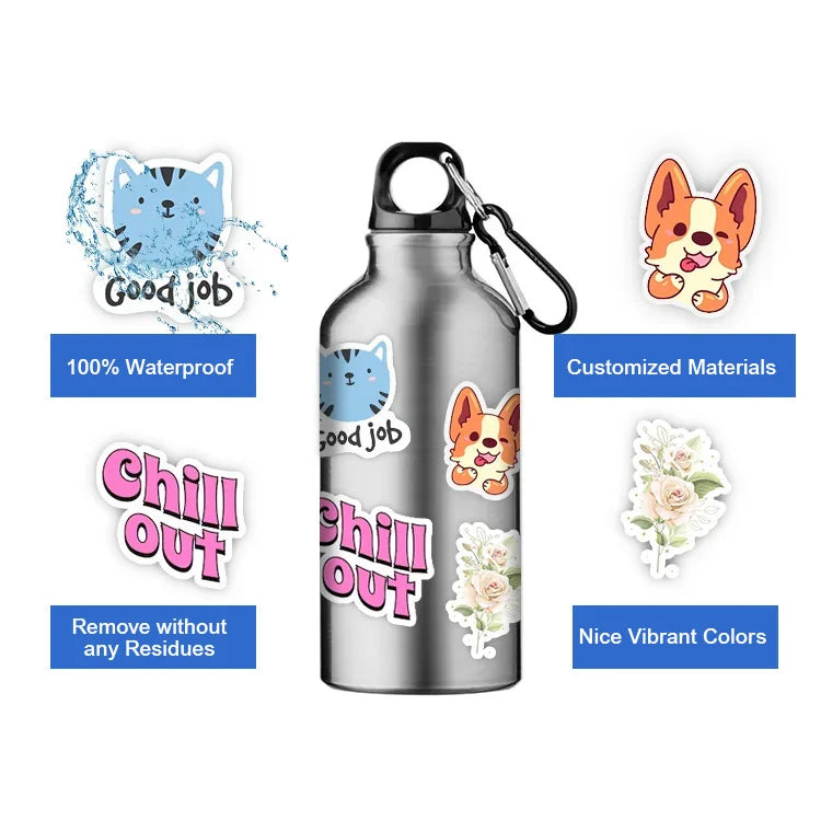 Custom Vinyl Die Cut Stickers with Logo | MOQ 100 Pcs