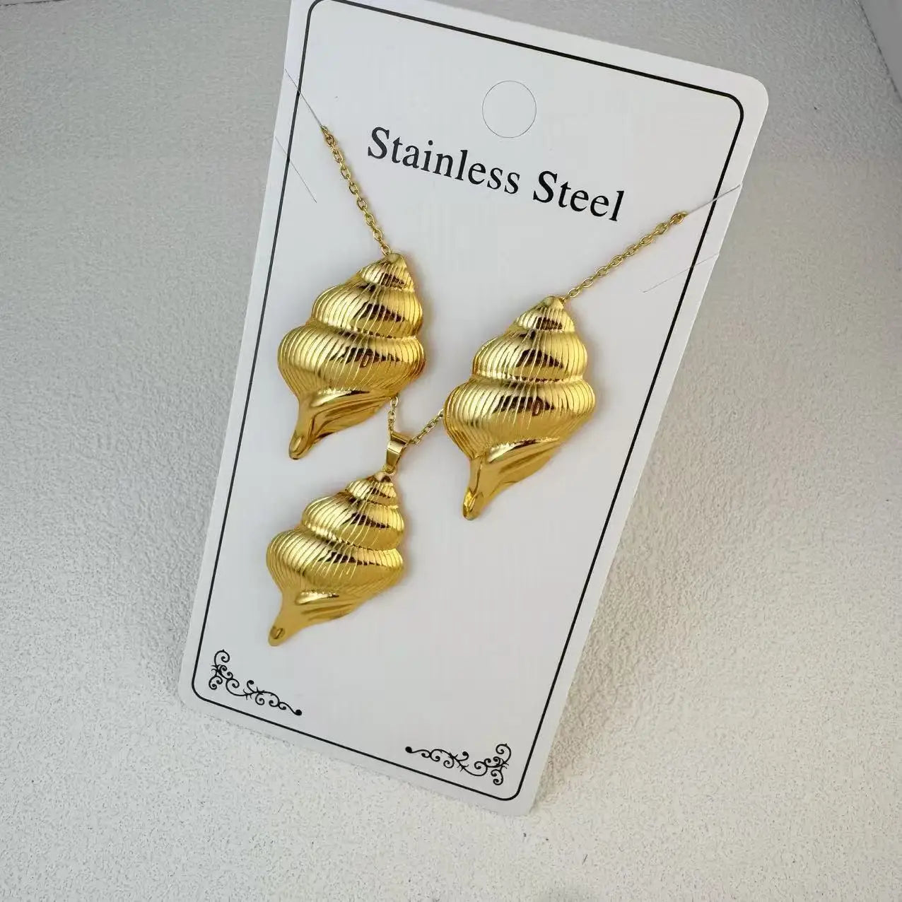Custom 18K Gold Plated Stainless Steel Jewelry Set | MOQ 2