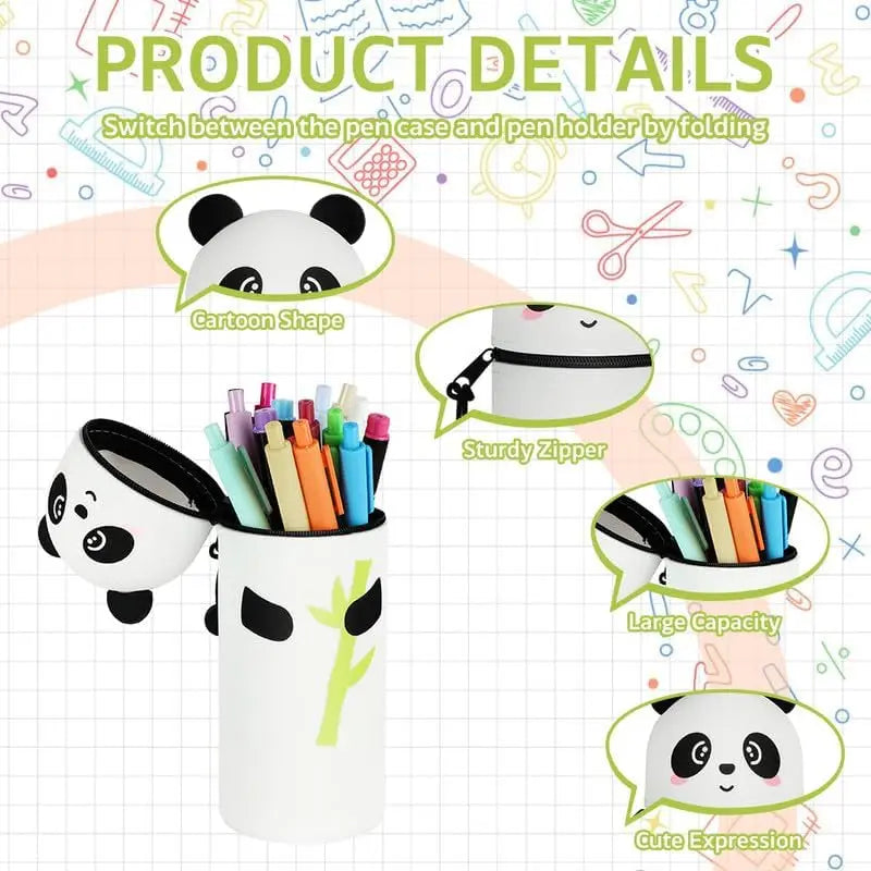 Custom Silicone Pen Holder with Logo | LFGB Certified, Foldable Animal Shape, 500 MOQ