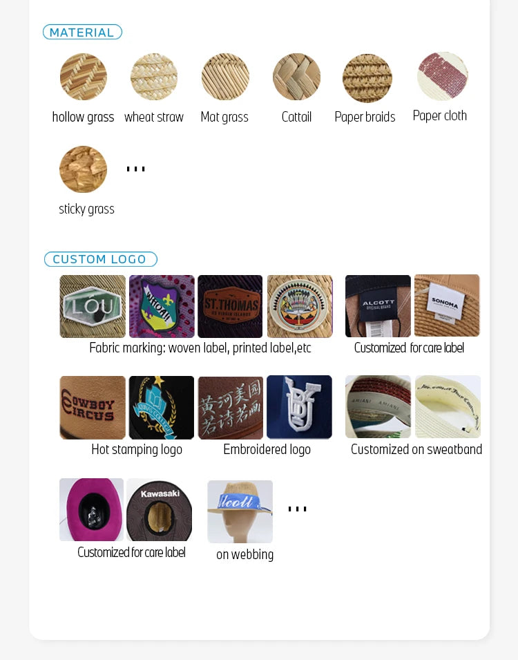 Custom Straw Sombrero Hats with Logo | Free Samples Wholesale
