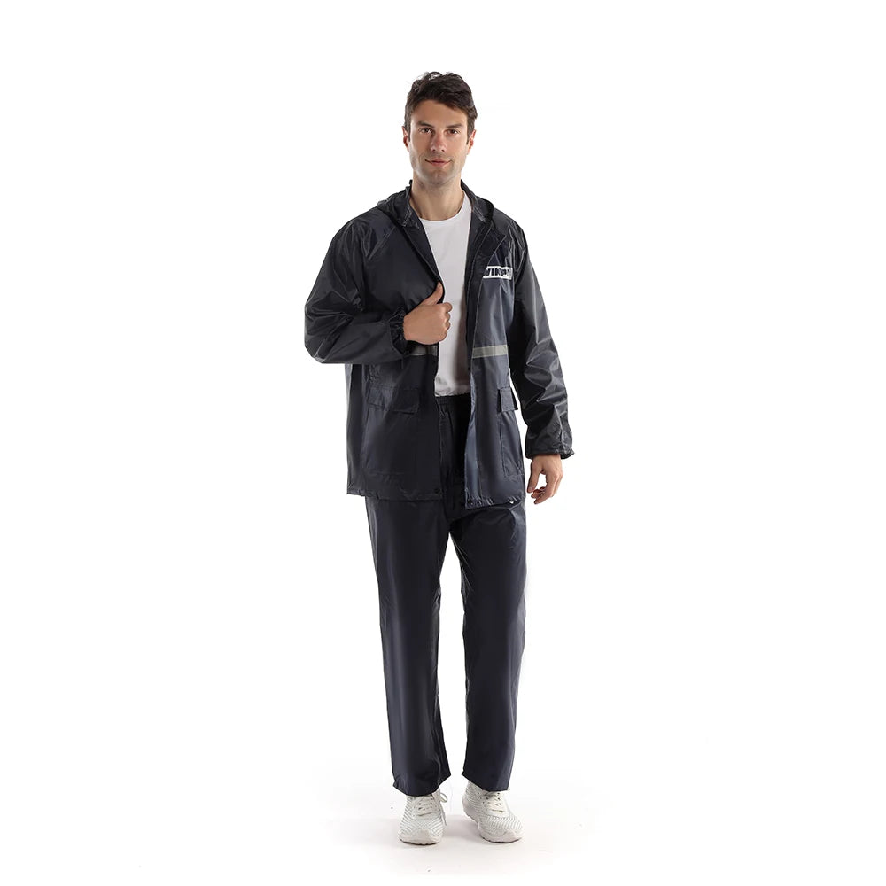 Custom Rainsuit with Pants 170T Polyester PVC | Waterproof Outdoor Rainwear for Camping & Tours | Bulk Wholesale
