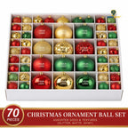 Custom 70-Piece Christmas Ornament Ball Sets with Logo | MOQ 100