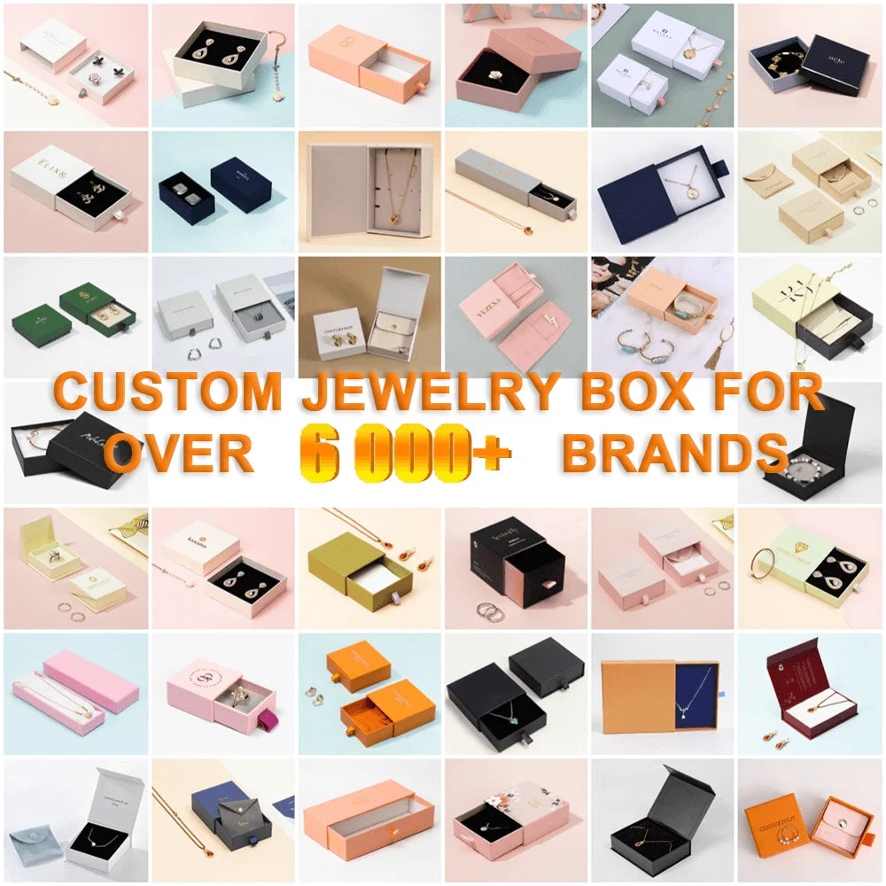 Custom Jewelry Packaging Boxes with Logo — Eco-Friendly Drawer & Magnetic Closure