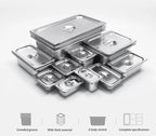 Stainless Steel GN Food Pan | 12 MOQ | Mirror Polish | Hotel Buffet