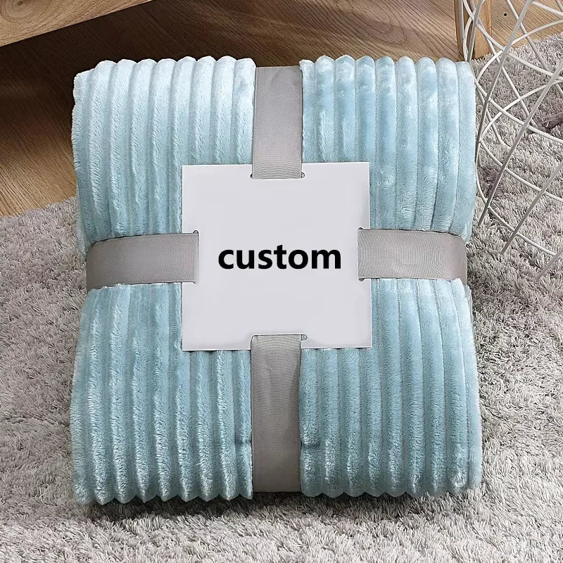 Custom Printed Polyester Blanket | 500 Pcs MOQ Home Decor Throw