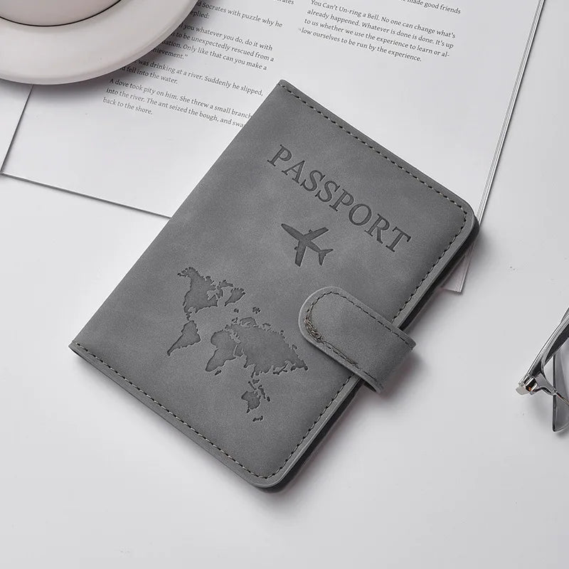 Custom PU Leather Passport Wallet: RFID Blocking, Embossed Logo, Zipper Closure for Travel