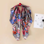 Custom Printed 90cm Square Scarf | 10 Pcs MOQ Wholesale Silk/Polyester Shawl