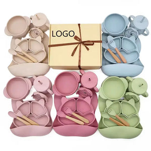 BPA-Free Silicone Suction Plate | 6 Piece Baby Feeding Set