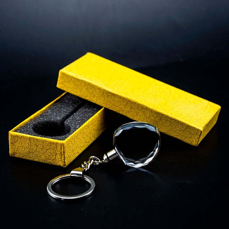 Custom Crystal Keychain with Engraving | MOQ 10 Pcs