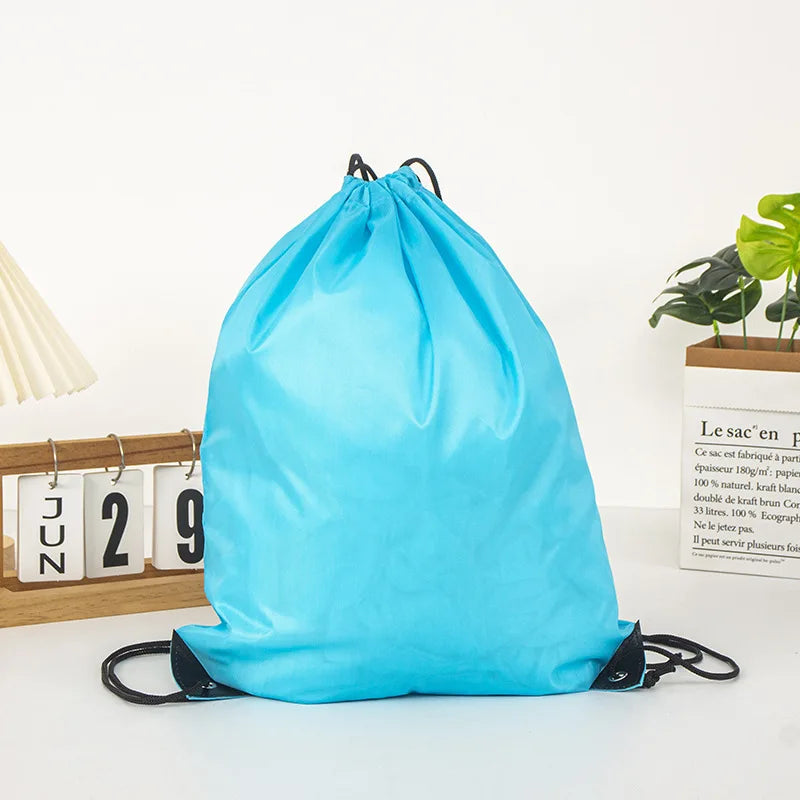 Custom Microfiber Synthetic Leather Drawstring Bag: Waterproof, Thermal Print Logo, MOQ 50 for Gym & Camping