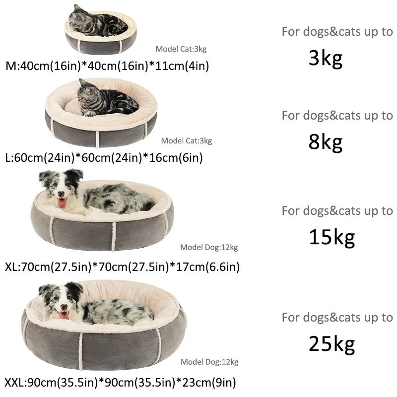 Wholesale Manufacturer Custom Logo Donut Round Product Dog Cat Pet Bed Accessories
