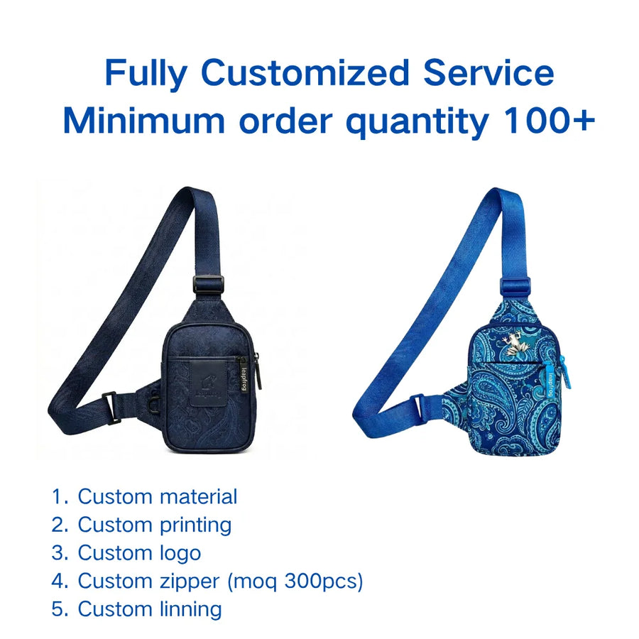 Mini Oxford Chest Bag | Custom Logo 10-Piece MOQ