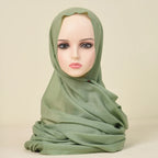 Polyester Silk Satin Hijab | 107x180cm | 24 Colors | Wholesale | Custom Packaging